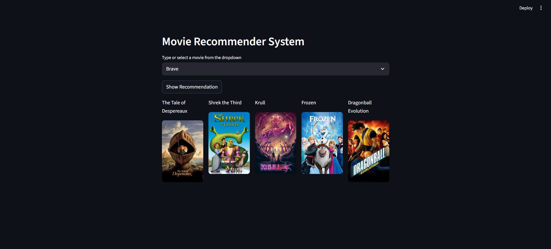 Movie Recommendation System